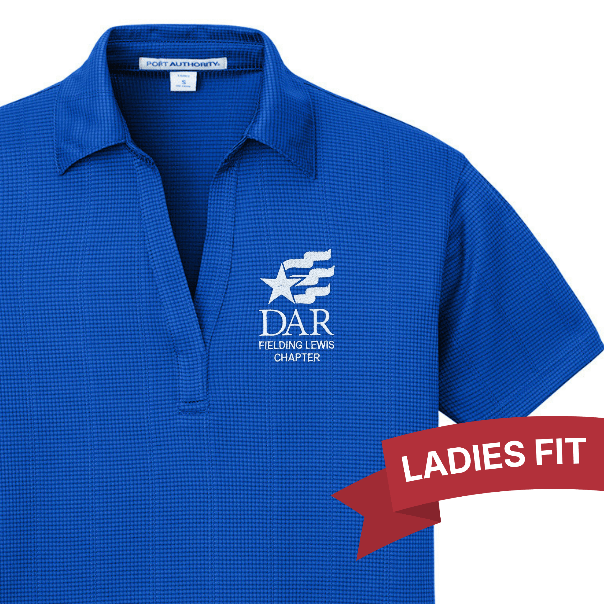 DAR Fielding Lewis Women's Performance Fine Jacquard Polo