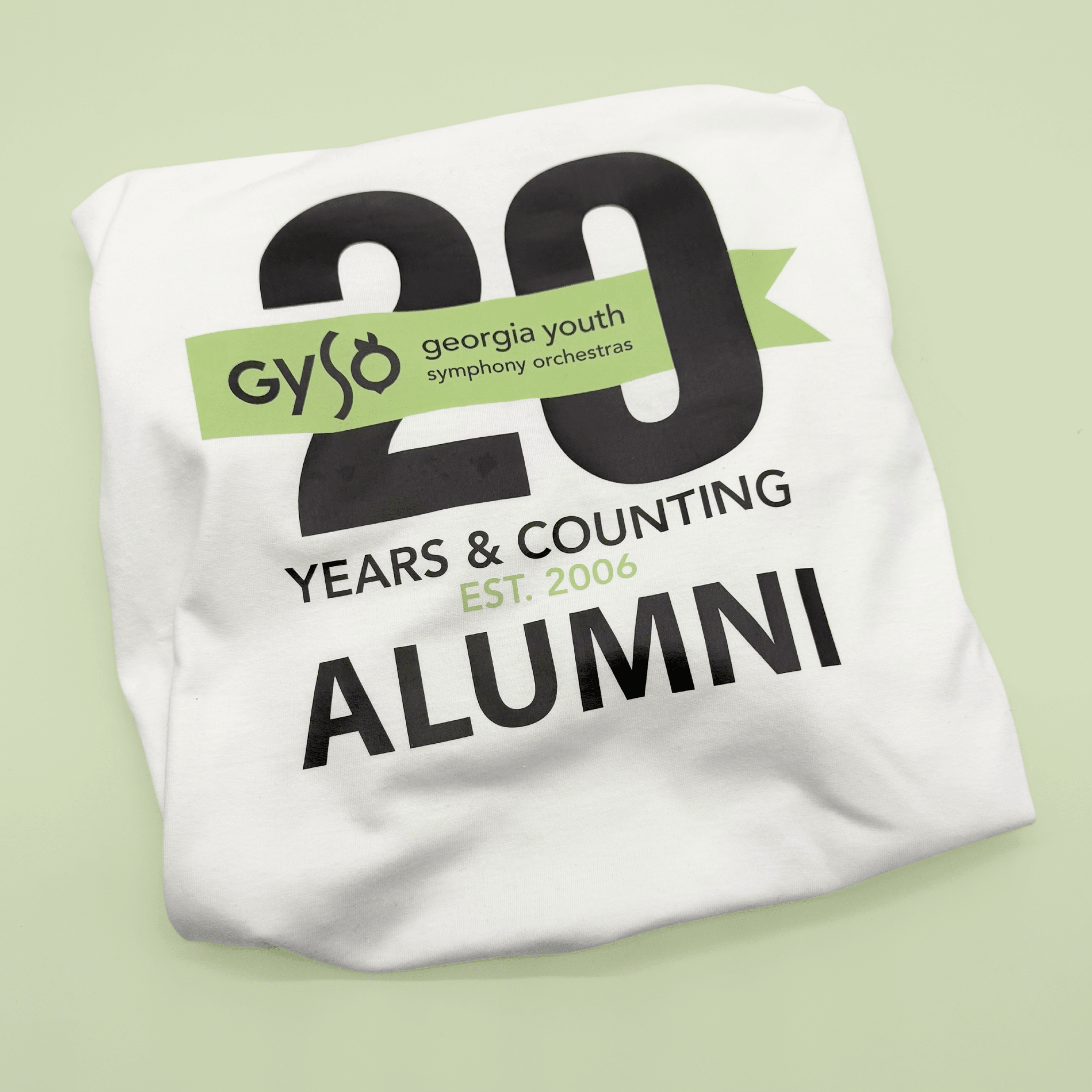 GYSO Alumni 20th Anniversary Baseball Tee, Black/White