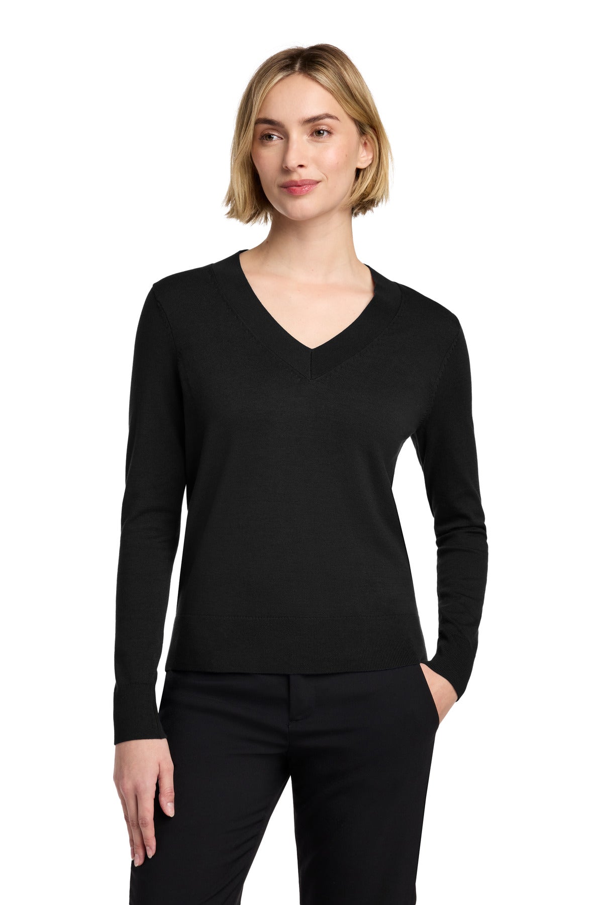 Brooks Brothers ®  Women's Cotton Stretch V-Neck Sweater BB18401