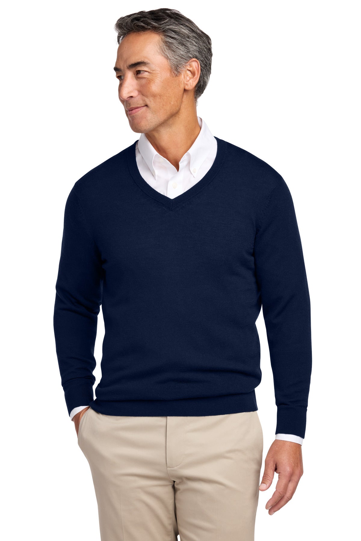 Brooks Brothers ®  Washable Merino V-Neck Sweater BB18410