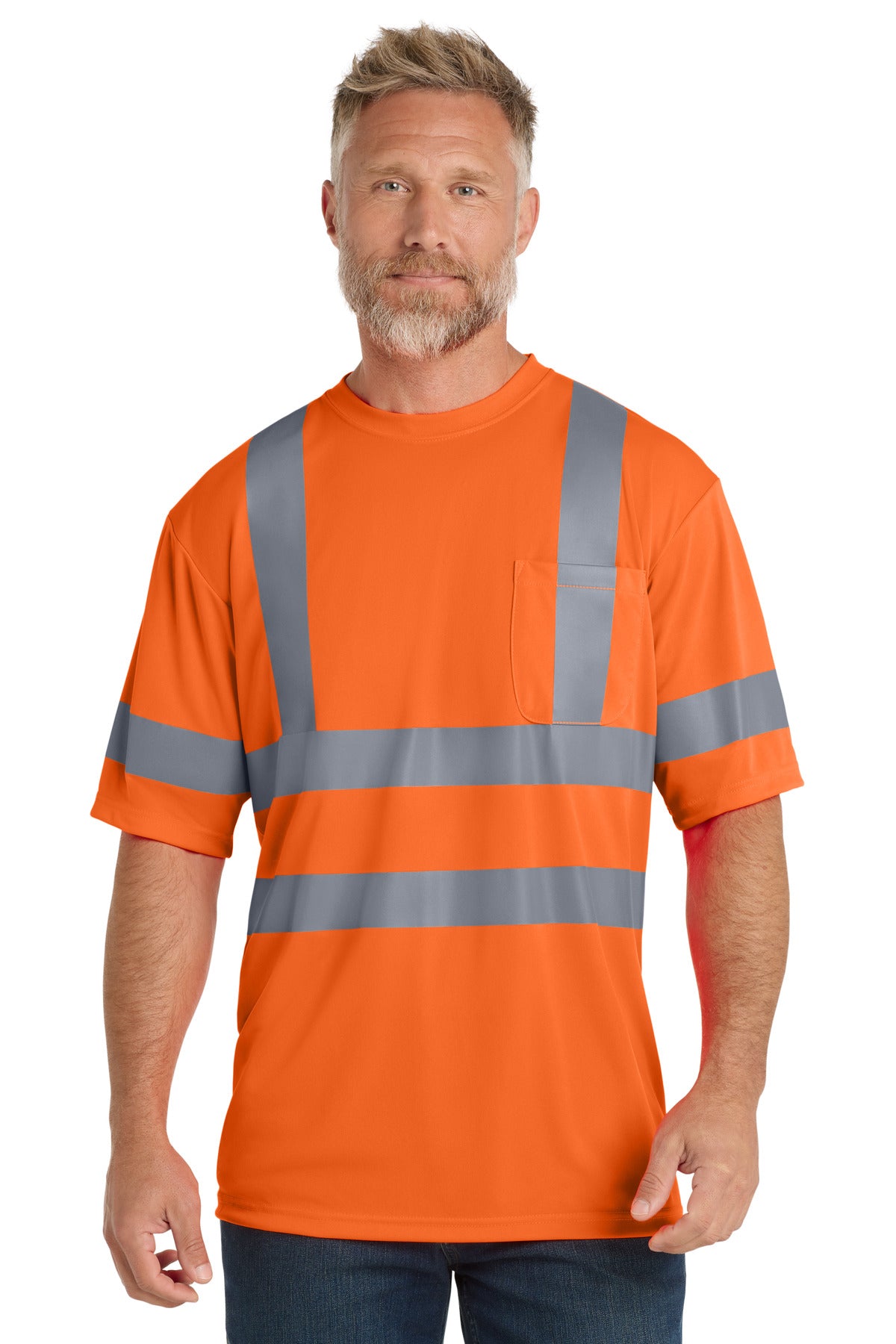 CornerStone ®  - ANSI 107 Class 3 Short Sleeve Snag-Resistant Reflective T-Shirt. CS408