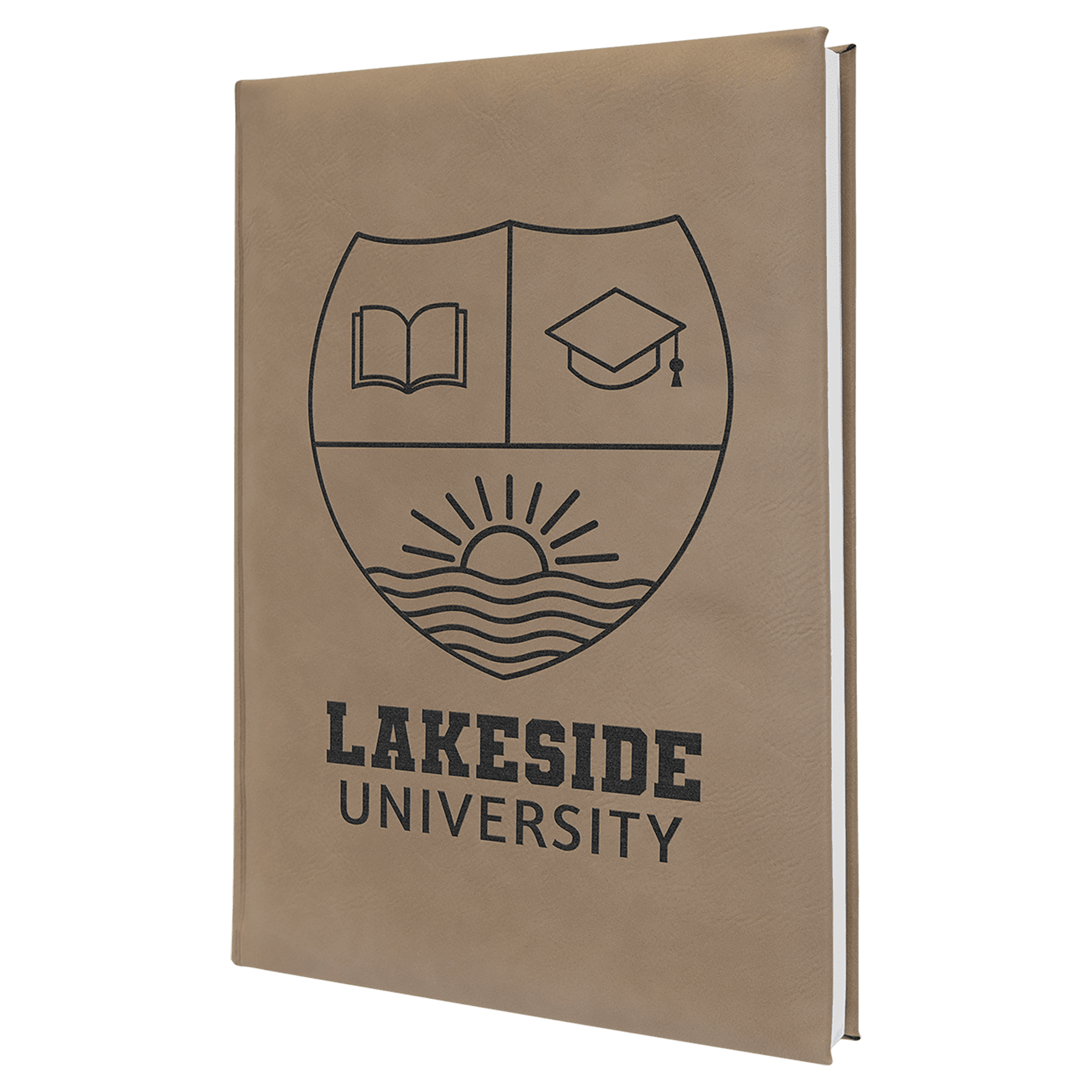 7" x 9 3/4" Laserable Leatherette Journal with Lined Notepad