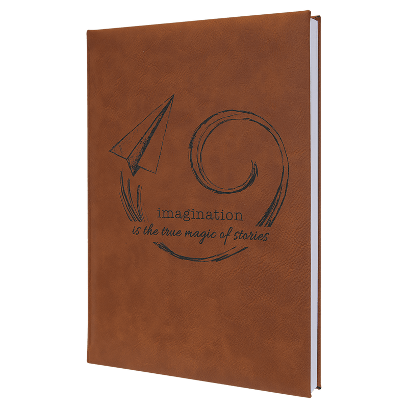 7" x 9 3/4" Laserable Leatherette Journal with Lined Notepad