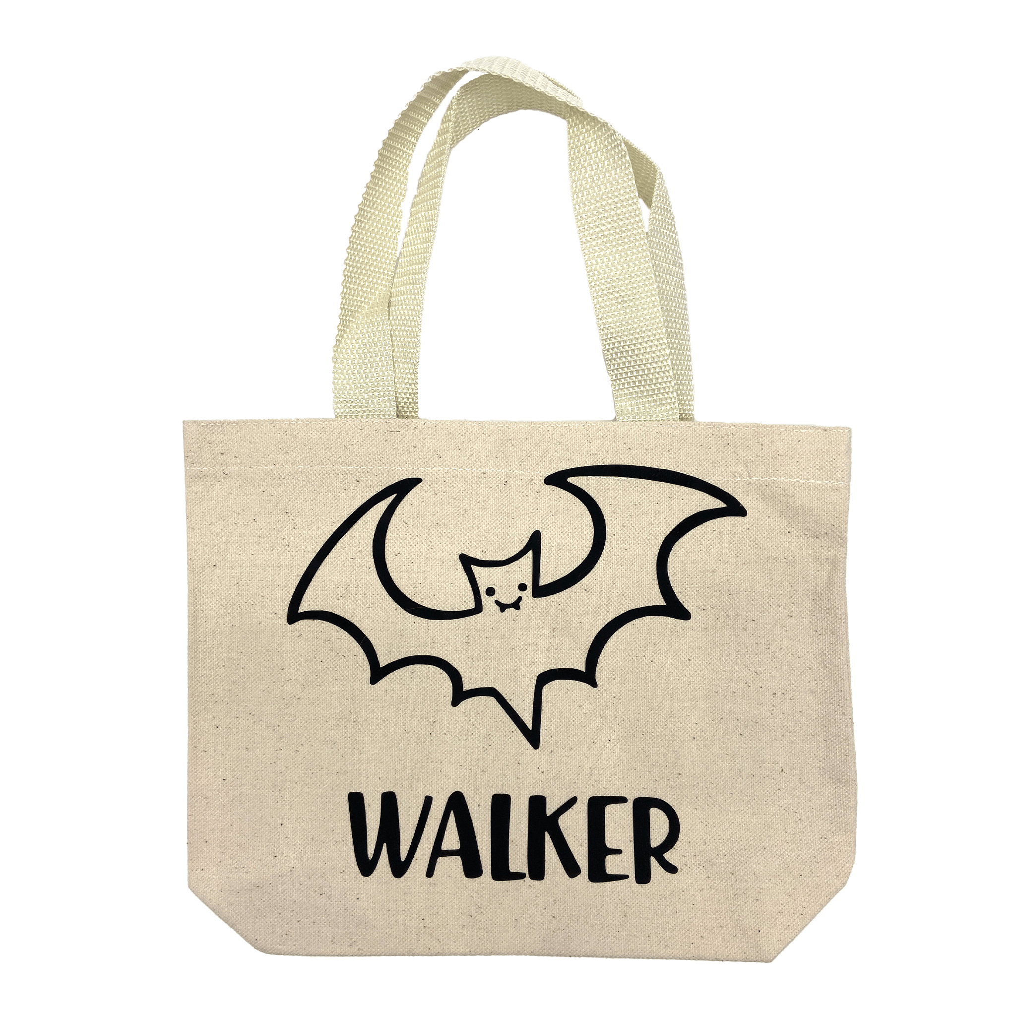 Custom Name Halloween Bat Mini Tote Bag