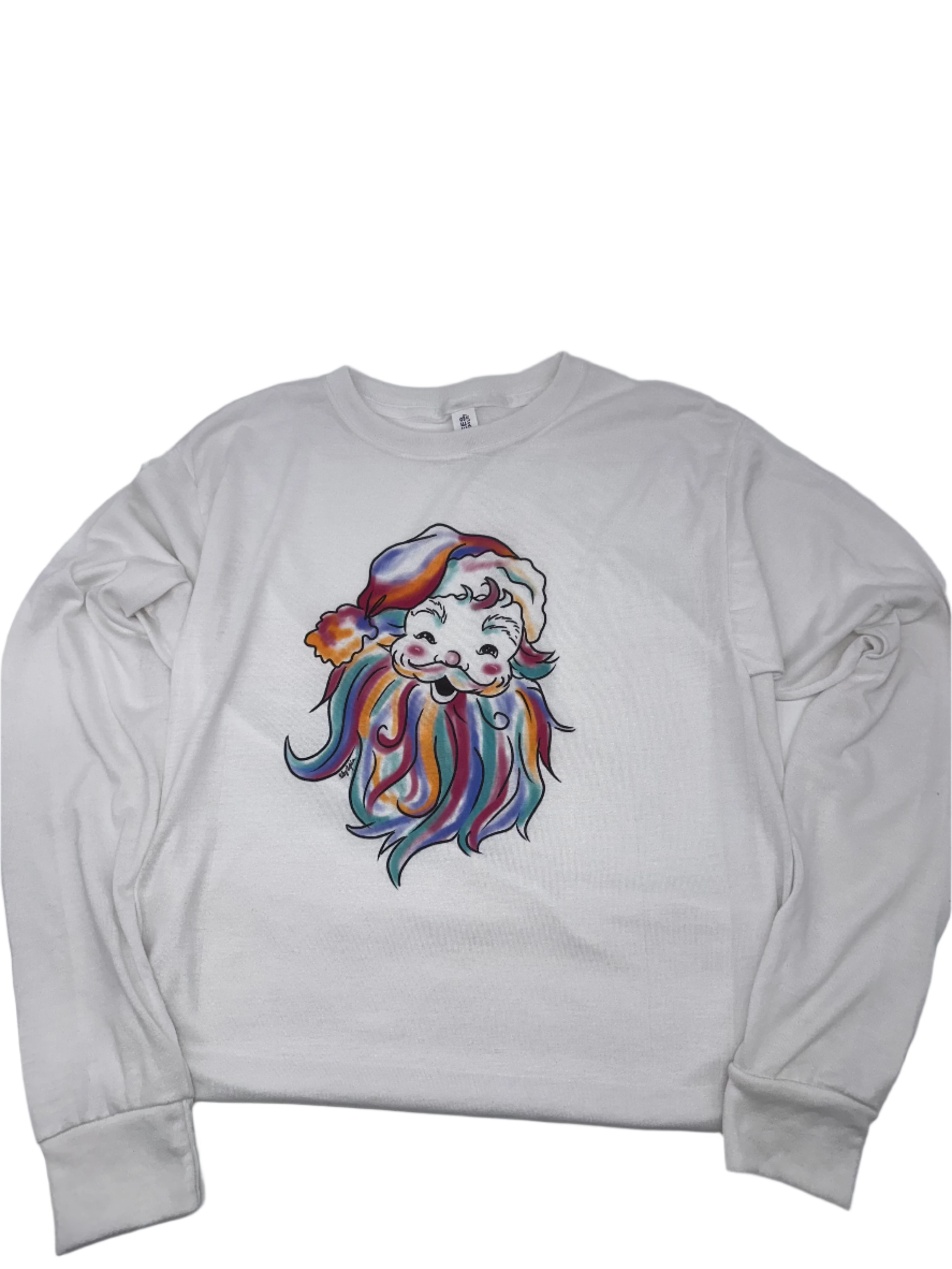 Multi-Color Santa Long Sleeve T-Shirt