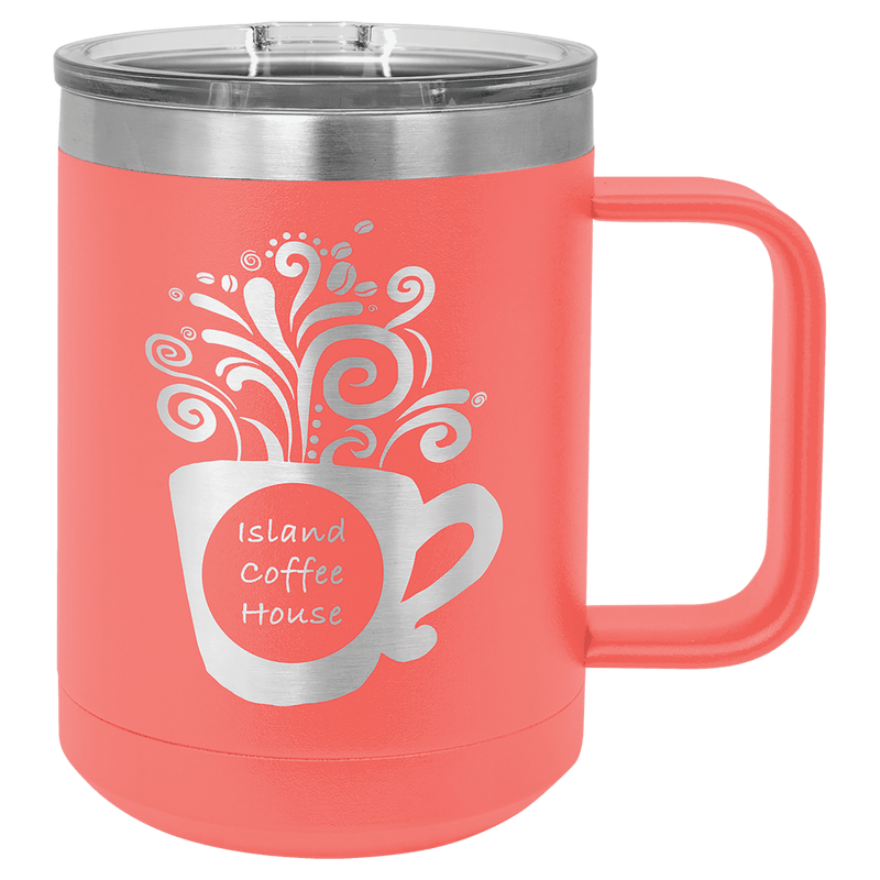 Coral Polar Camel 15 oz. Vacuum Insulated Mug with Slider Lid