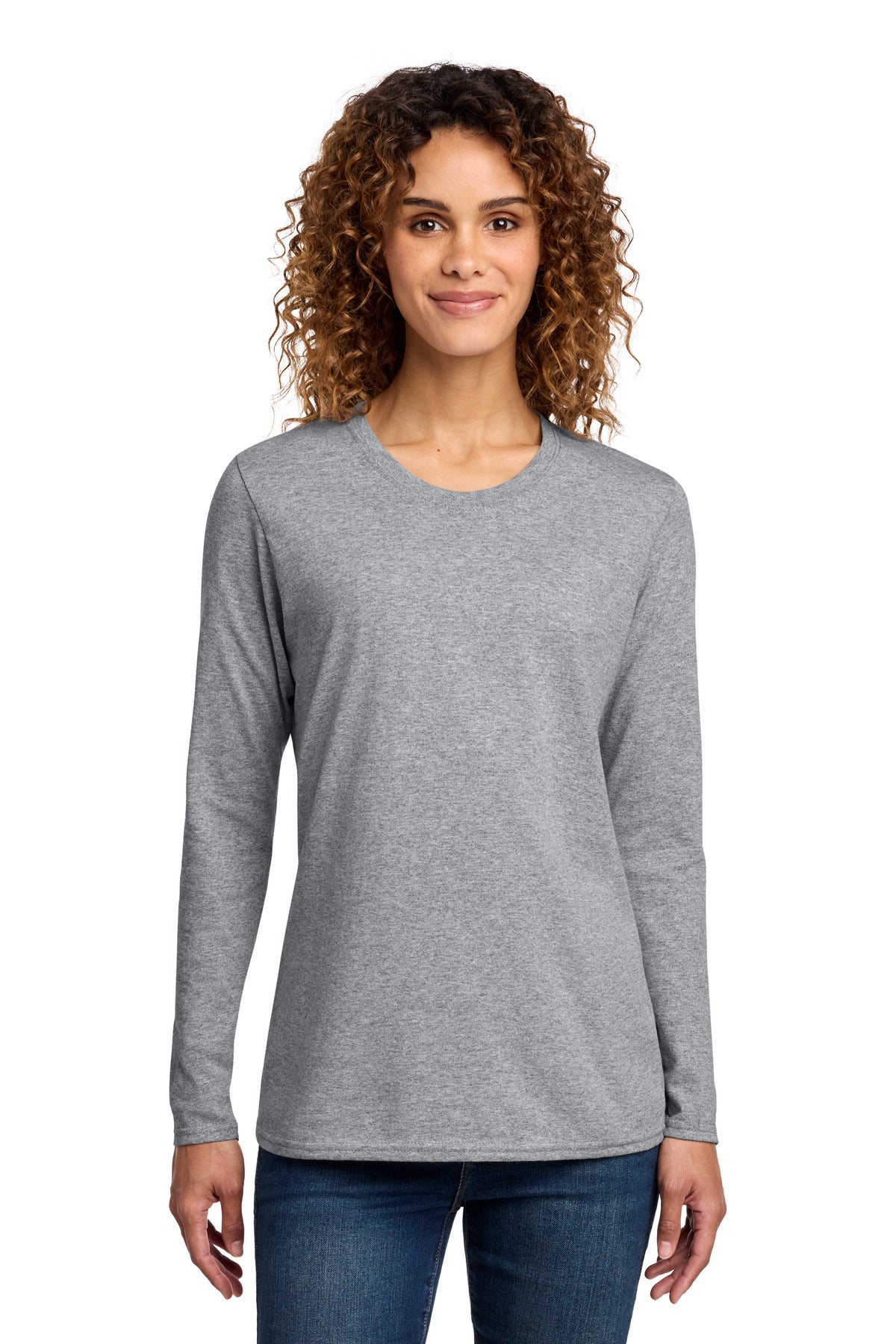 Port & Co ®  Women's Long Sleeve Core Cotton Tee. LPC54LS