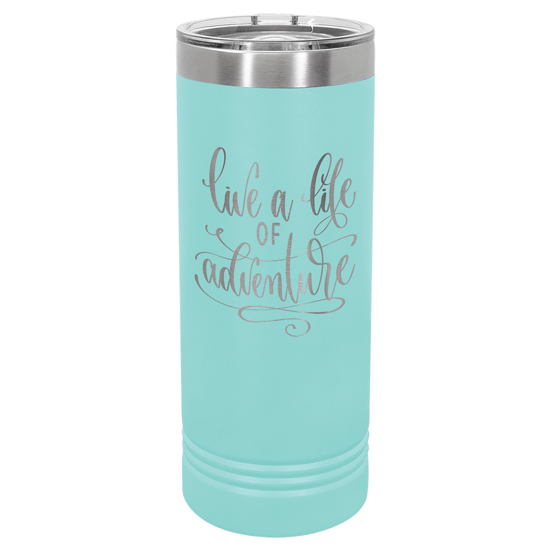Teal Polar Camel 22 oz. Skinny Tumbler with Slider Lid