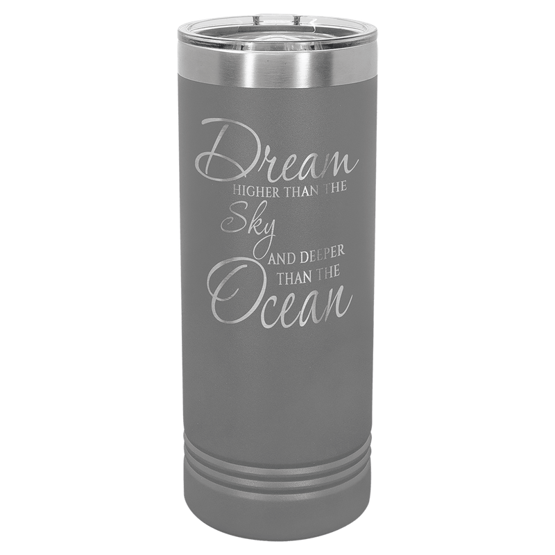 Dark Gray Polar Camel 22 oz. Skinny Tumbler with Slider Lid