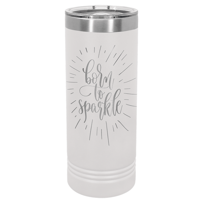 White Polar Camel 22 oz. Skinny Tumbler with Slider Lid