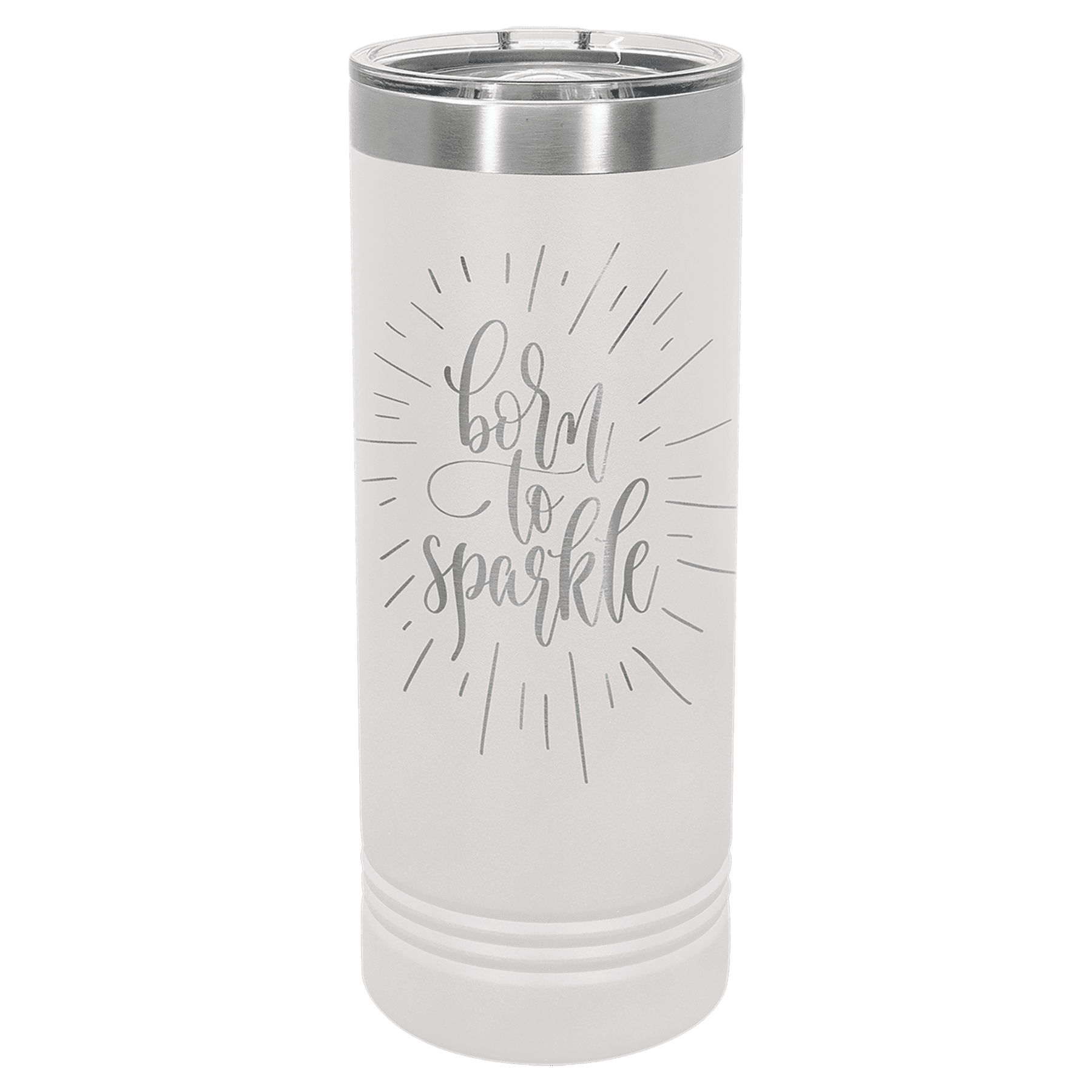 White Polar Camel 22 oz. Skinny Tumbler with Slider Lid