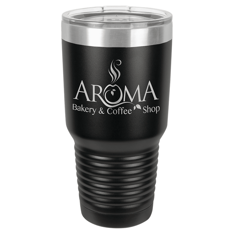 Black Polar Camel 30 oz. Ringneck Tumbler with Logo Lid