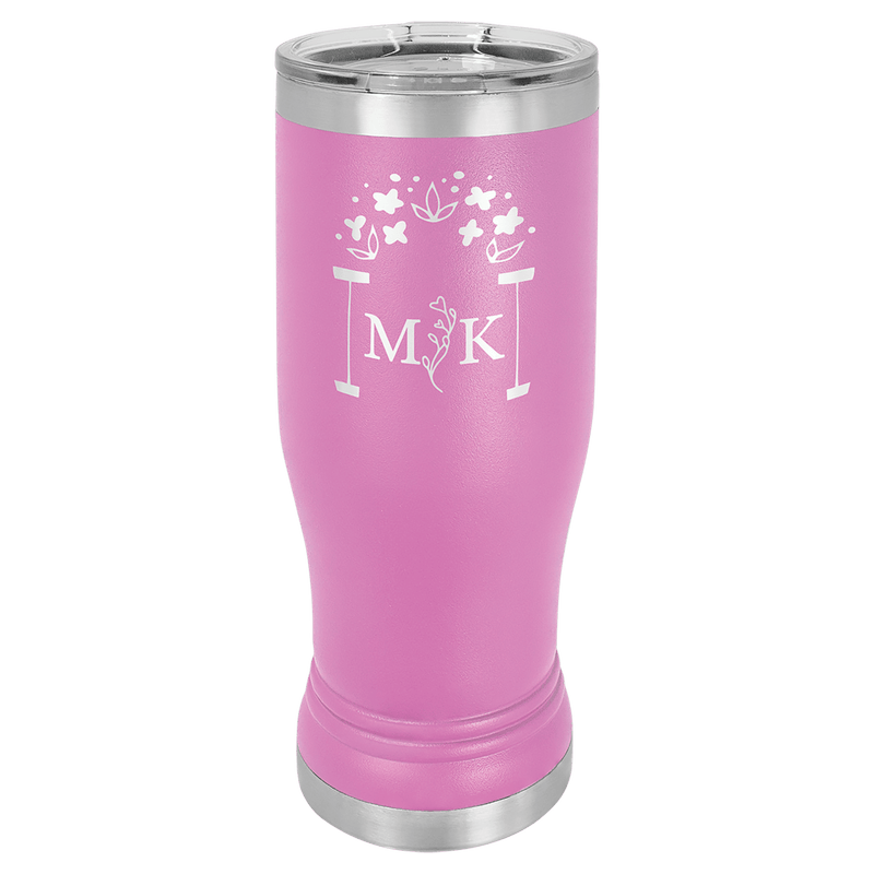 Light Purple 14 oz. Polar Camel Pilsner with Clear Lid