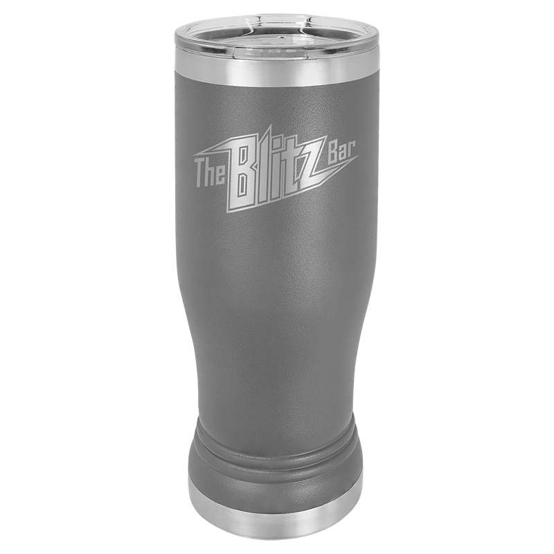 Dark Gray Polar Camel 14 oz. Pilsner with Clear Lid