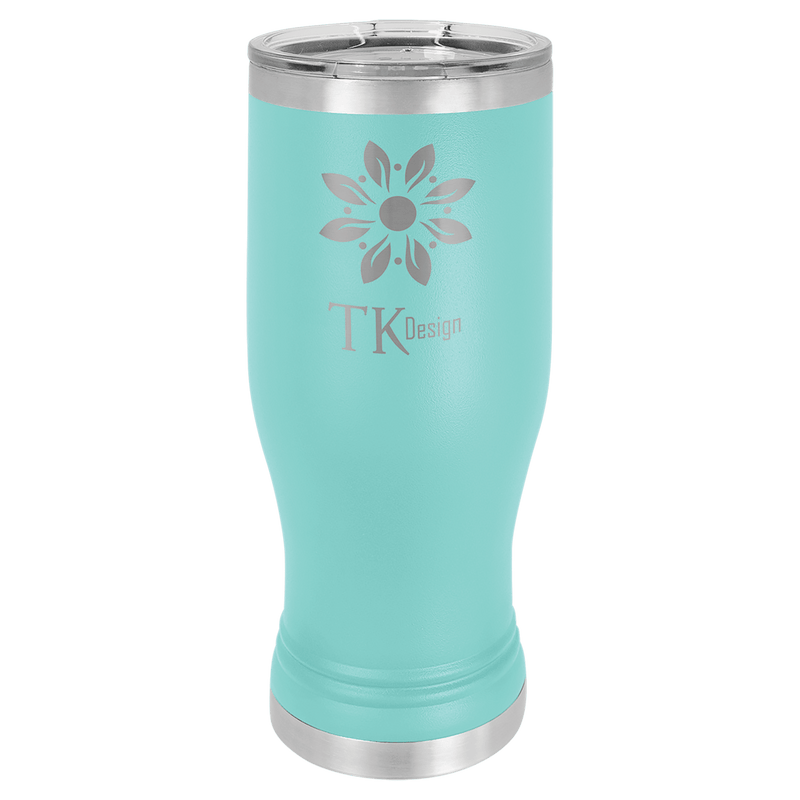 Teal Polar Camel 20 oz Pilsner with Clear Lid