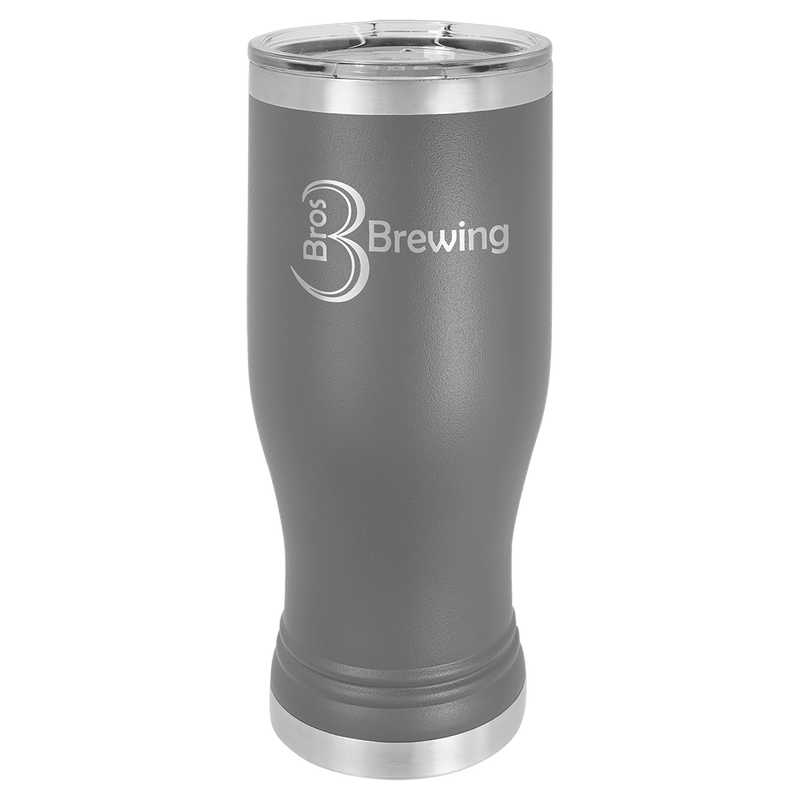 Dark Gray Polar Camel 20 oz Pilsner with Clear Lid