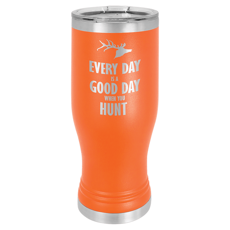 Orange Polar Camel 20 oz Pilsner with Clear Lid