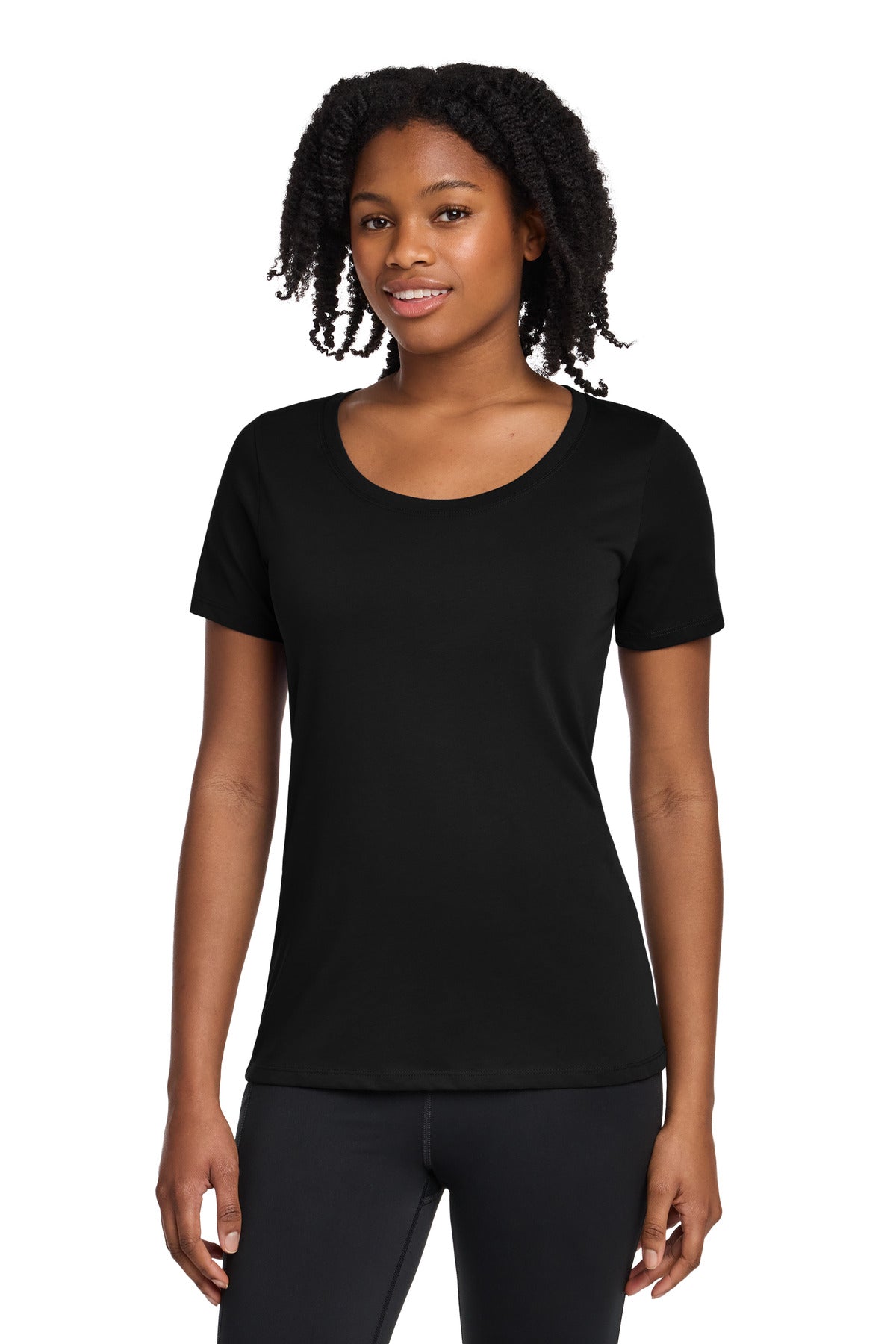 Nike Women's Dri-FIT Cotton/Poly Scoop Neck Tee. NKBQ5234