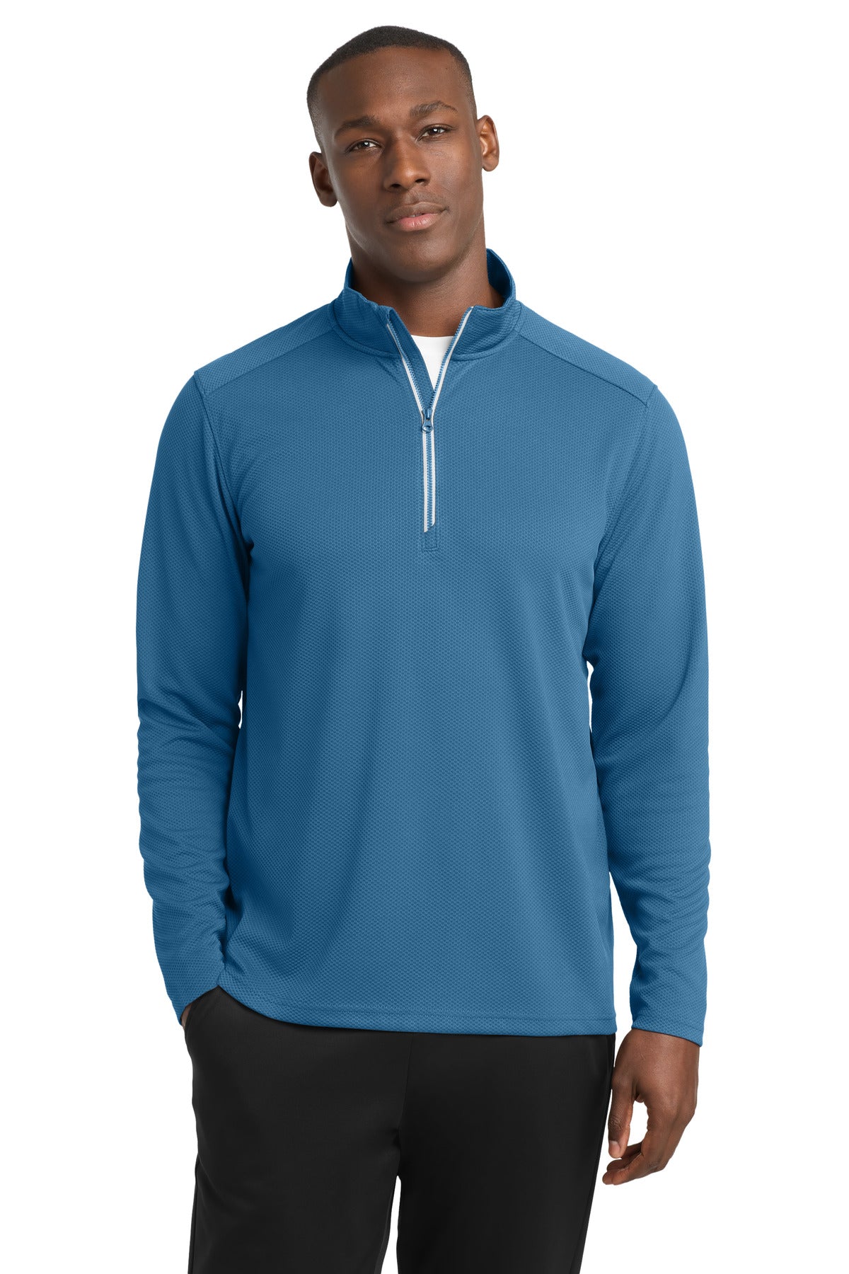 Sport-Tek ®  Sport-Wick ®  Textured 1/4-Zip Pullover.  ST860
