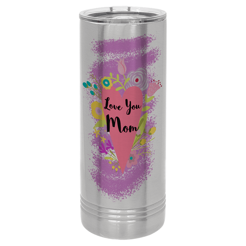 Stainless Steel Polar Camel 22 oz. Sublimatable Skinny Tumbler with Slider Lid