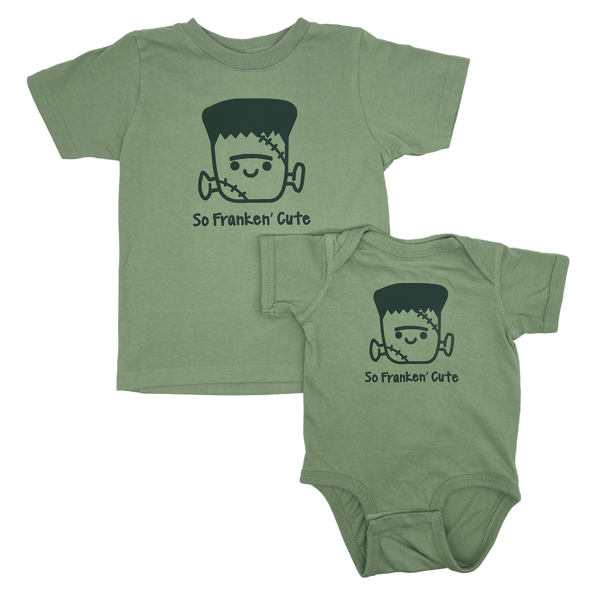 Kids' Sage Graphic Bodysuit or T-Shirt with So Franken' Cute