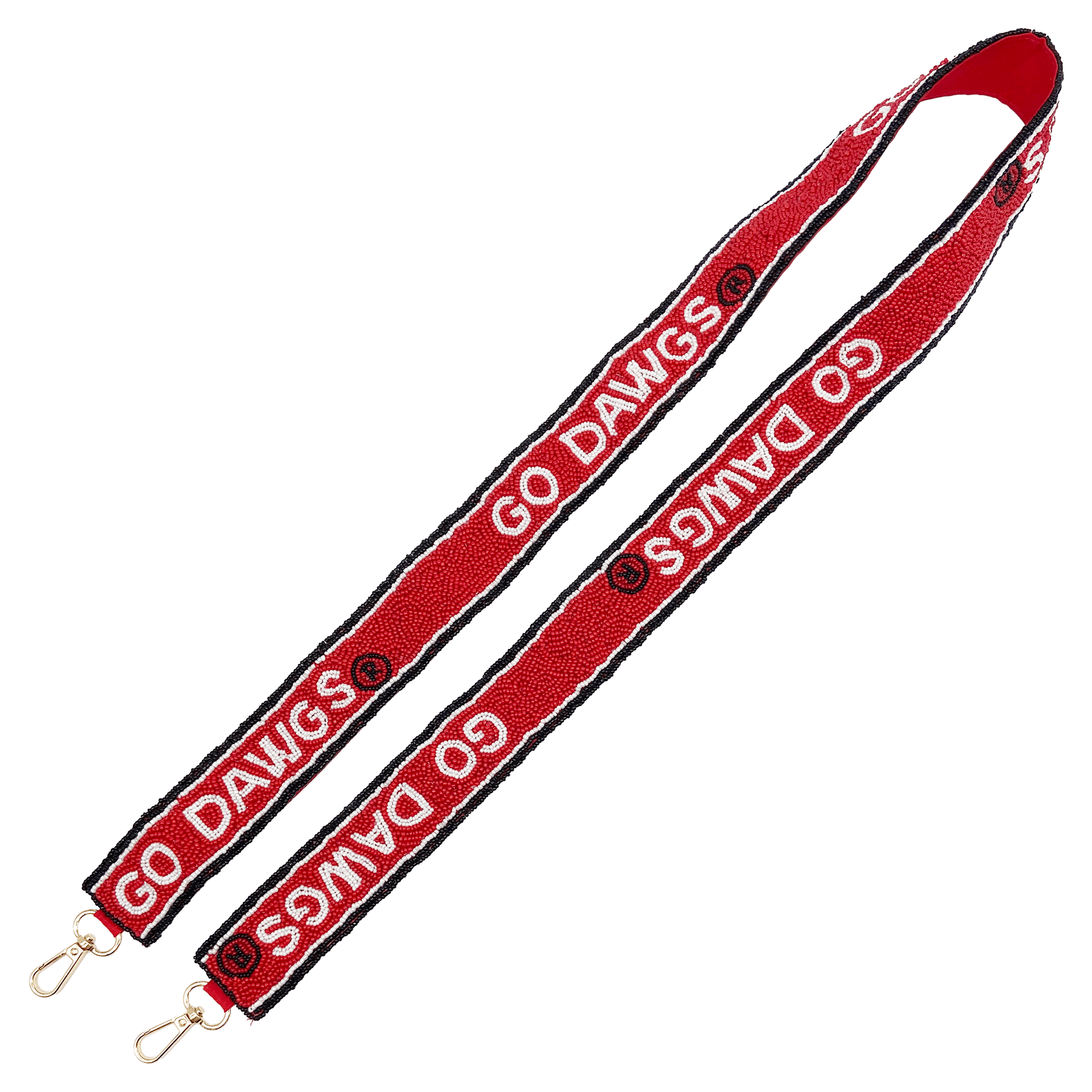 University of Georgia "GO DAWGS" Beaded Purse Strap