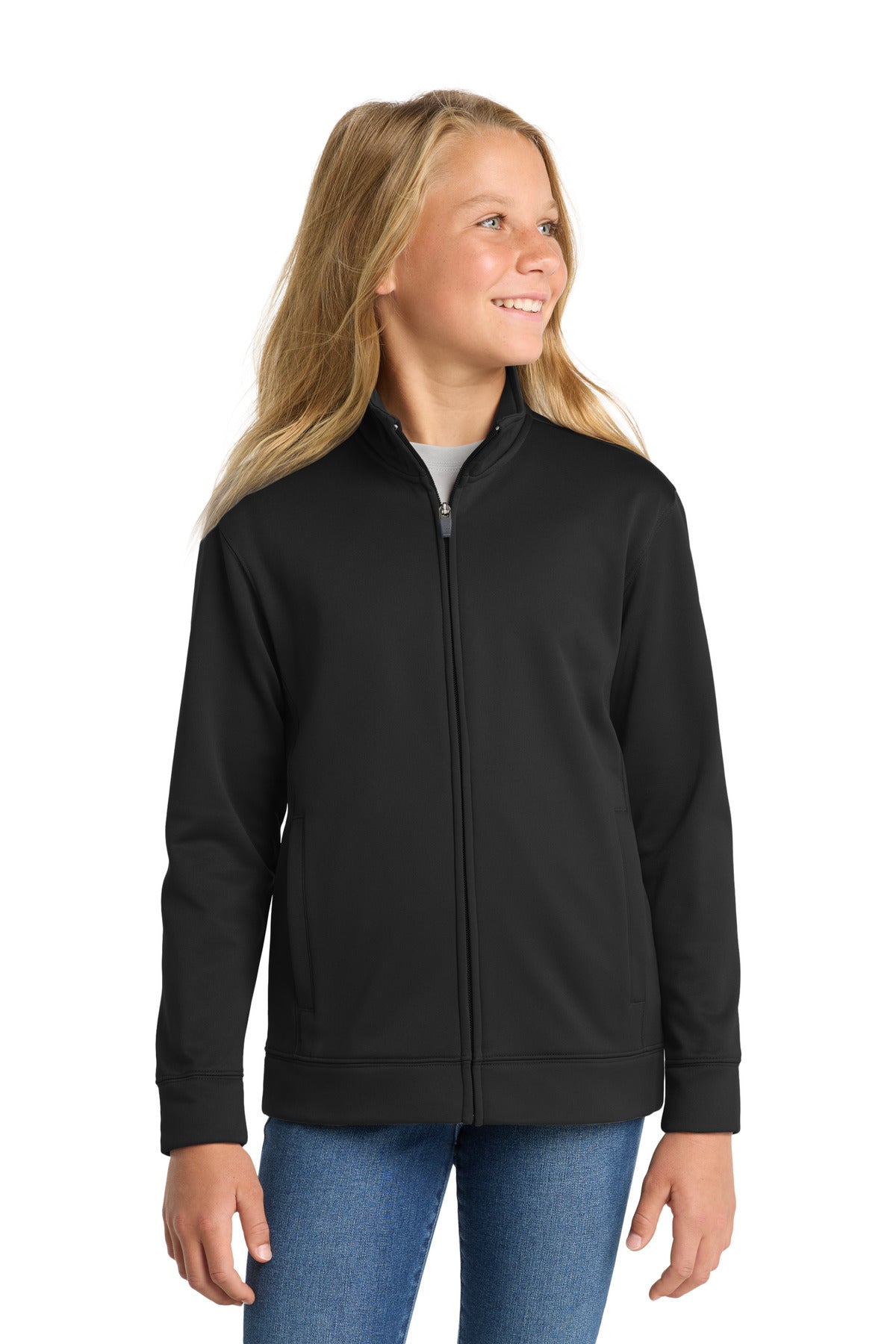 Sport-Tek ®  Youth Sport-Wick ®  Fleece Full-Zip Jacket.  YST241