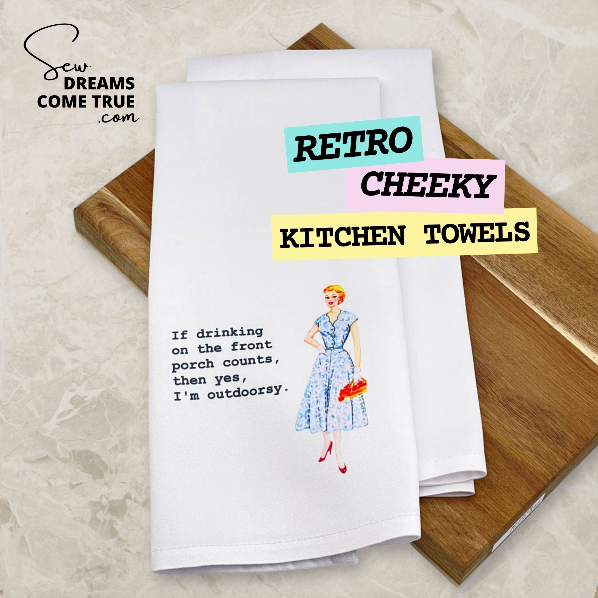 Cheeky Retro Towels - Personalize from 18 options